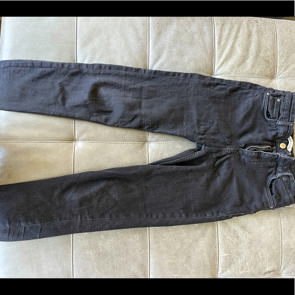 zara high waisted stretchy black jeans, worn once